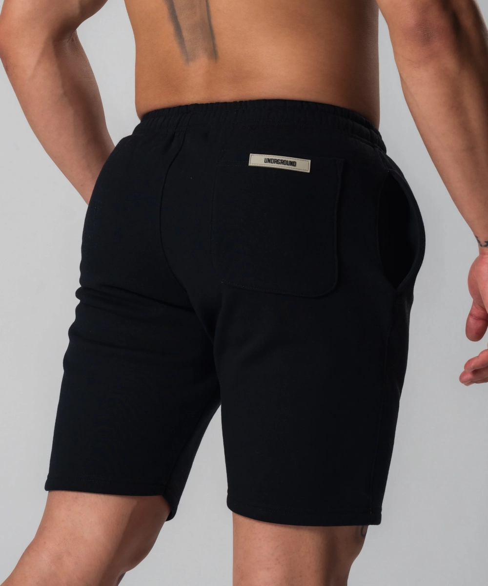 UNDRGROUND Cotton Shorts x Reflective Print (Black) EcoFriendly Textiles ThermalRegulatingFabric