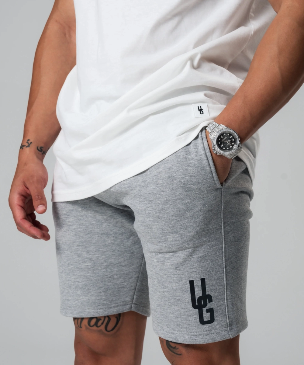 Boho Free Body Free UNDRGROUND Cotton Shorts x Reflective Print (Grey)
