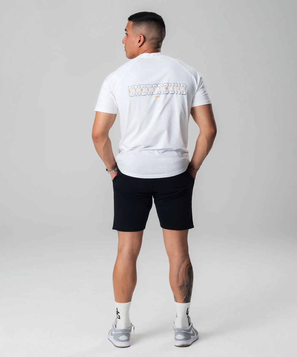 UNDRGROUND Curved Tee x 3D Print (White) Moon Cool