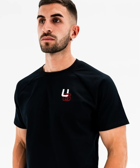 UNDRGROUND Curved Tee x Graff Print (Black/Red) Free Shape