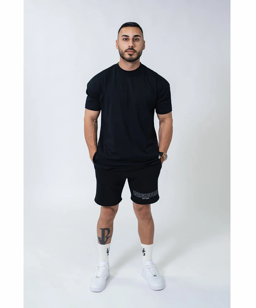 UNDRGROUND Double Print Box Fit Tee (Black) SmoothEdging