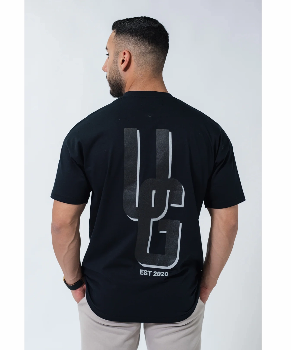 Stage Feel UNDRGROUND Double Print Box Fit Tee (Black)