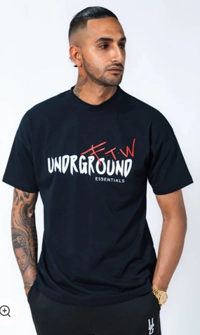 UNDRGROUND F.T.W Tee (Black) Craft Edge Saga Fit