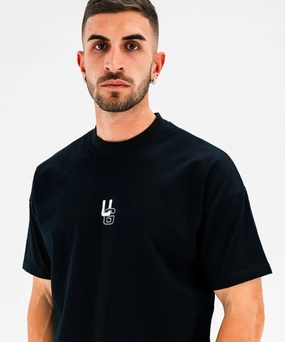 Lightweight Layering Sprint Fit UNDRGROUND Flipped Straight Tee (Black/White)