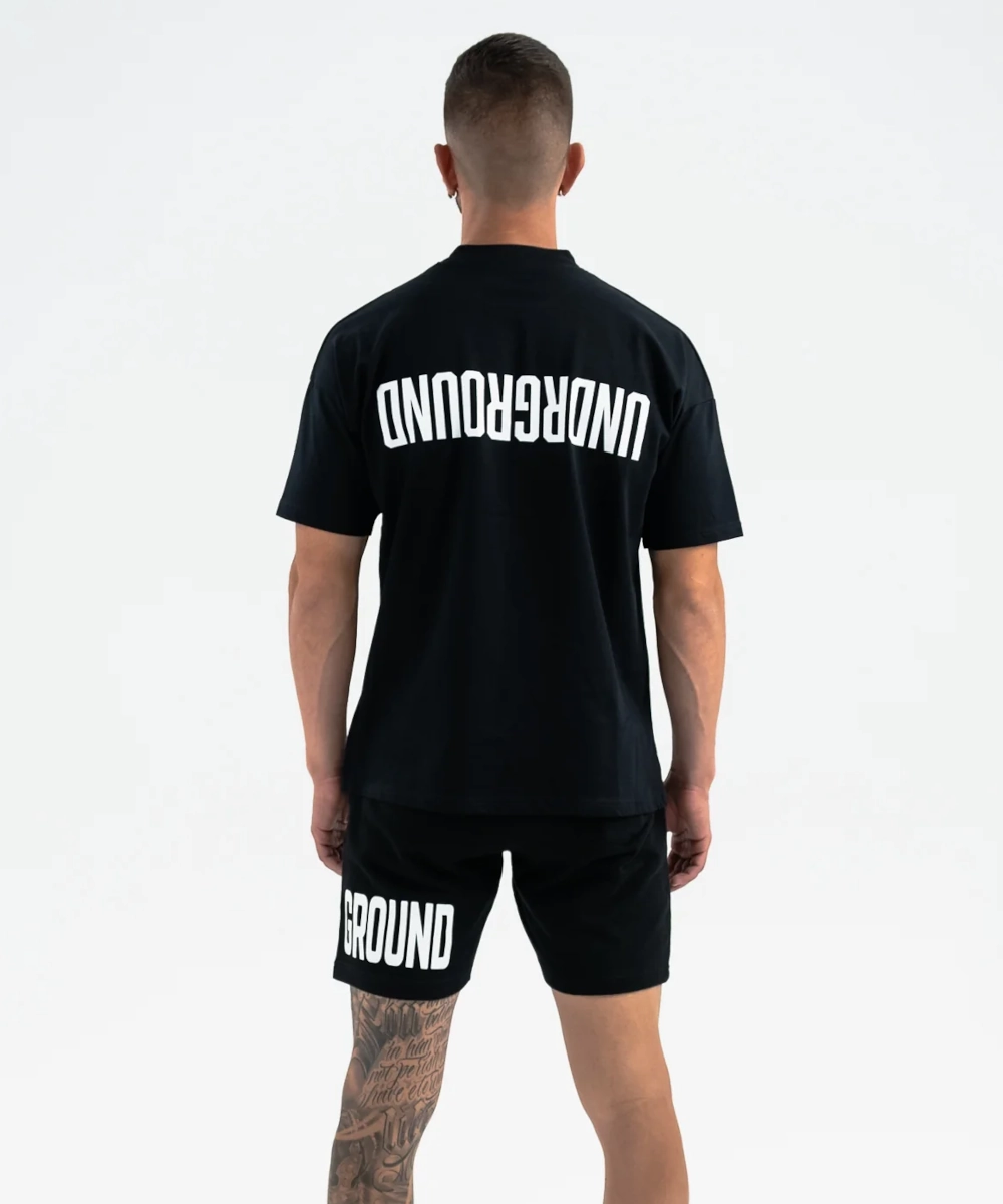 Clean Cut UNDRGROUND Flipped Straight Tee (Black/White)