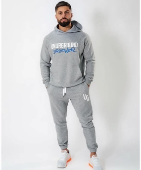 Dynamic Glow UNDRGROUND Graphic Hoodie (Grey)