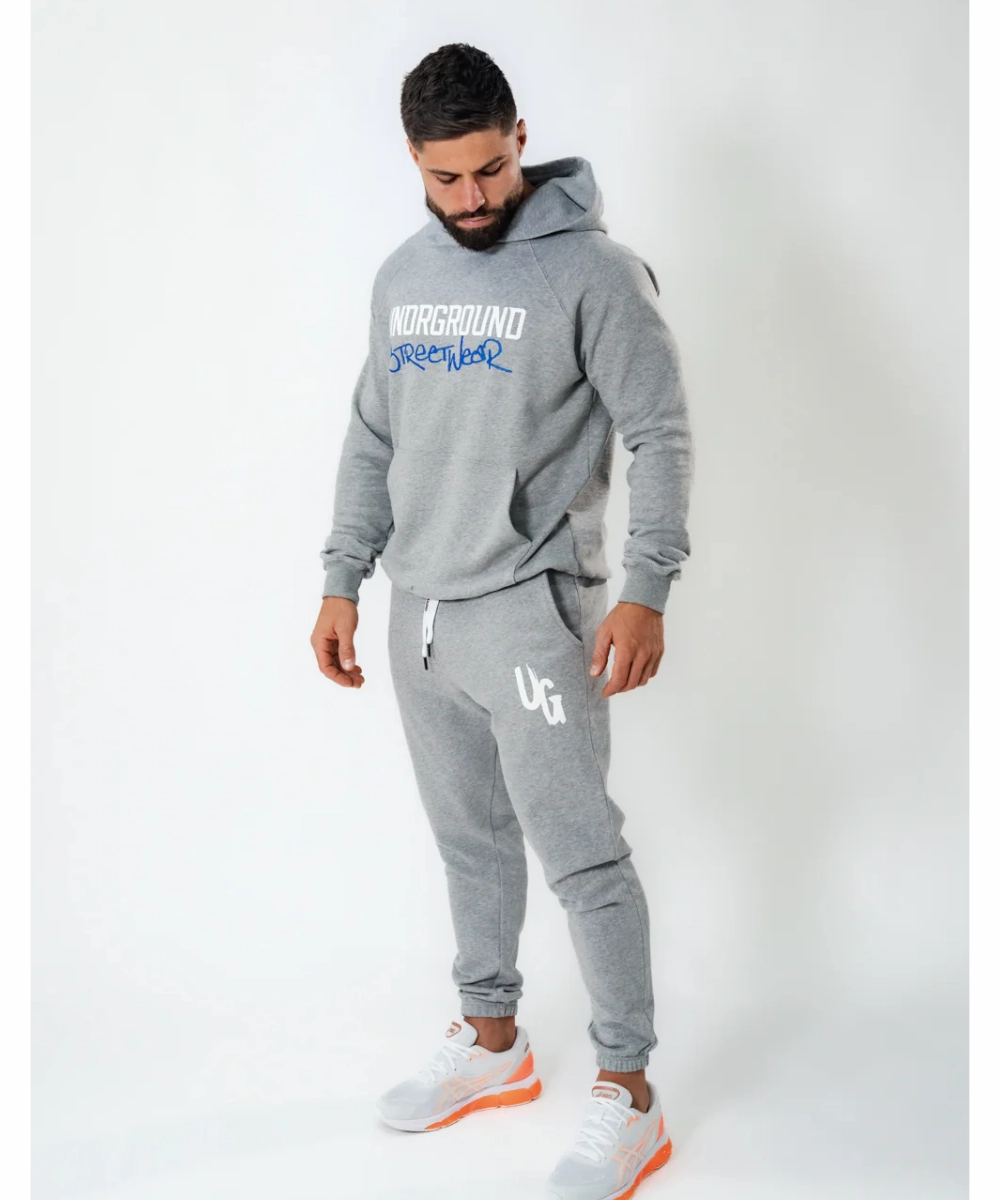 UNDRGROUND Graphic Hoodie (Grey) MoistureControl Lining