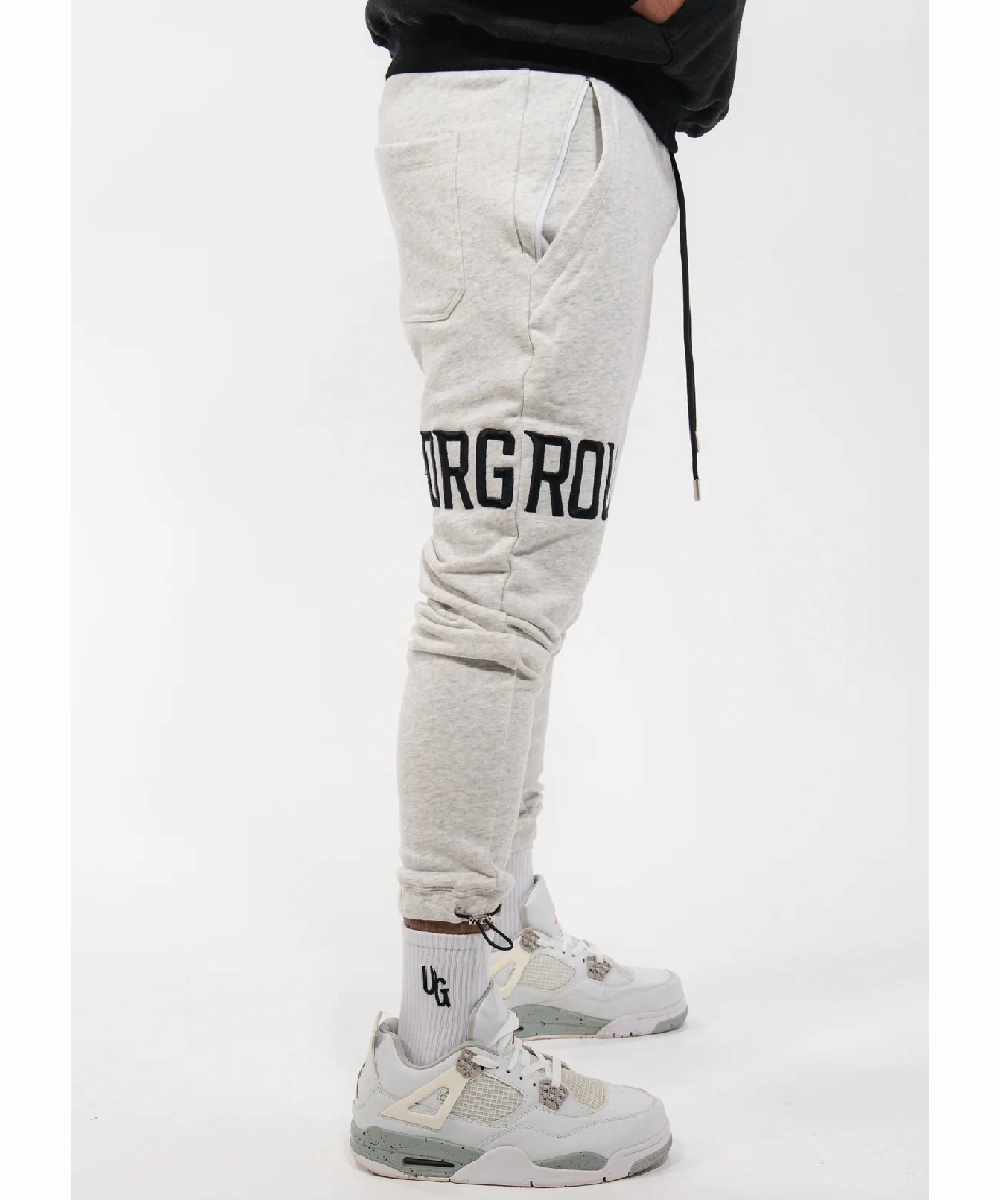 UNDRGROUND Grey 3D Embroidered Trackpant RecycledPolyester