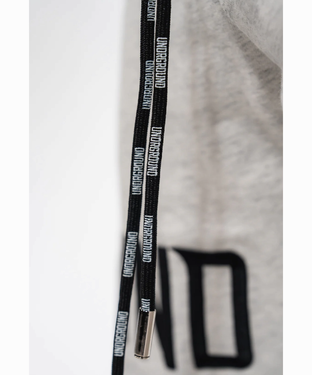 UNDRGROUND Grey 3D Embroidered Trackpant SnagResistant Weave