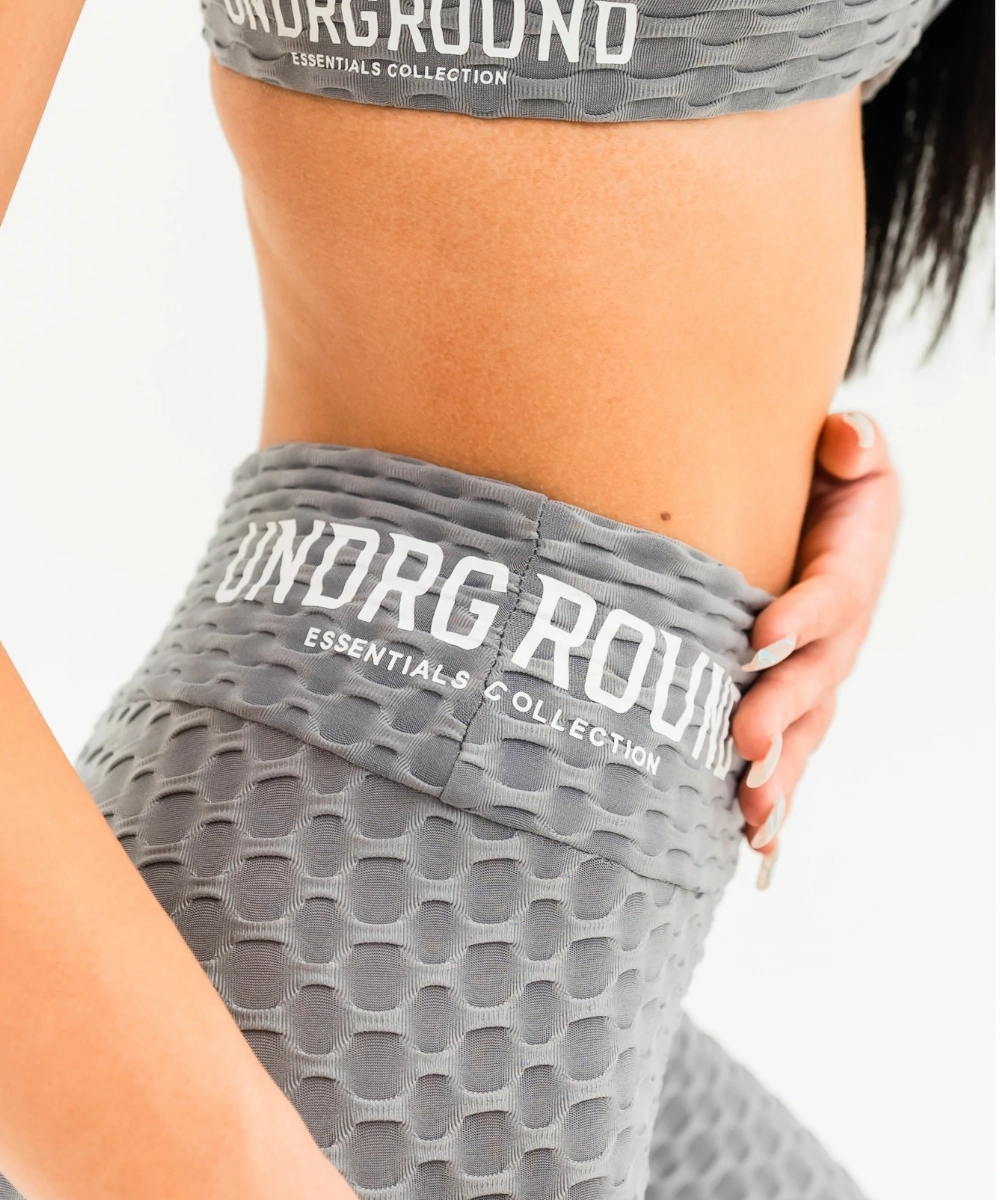 UNDRGROUND Honeycomb Scrunch Tights (Grey) WrinkleFreeFabric