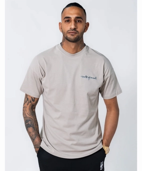 UNDRGROUND Leather Patch Tee (Taupe/Black) NonRestrictive Movement WaterRepellent