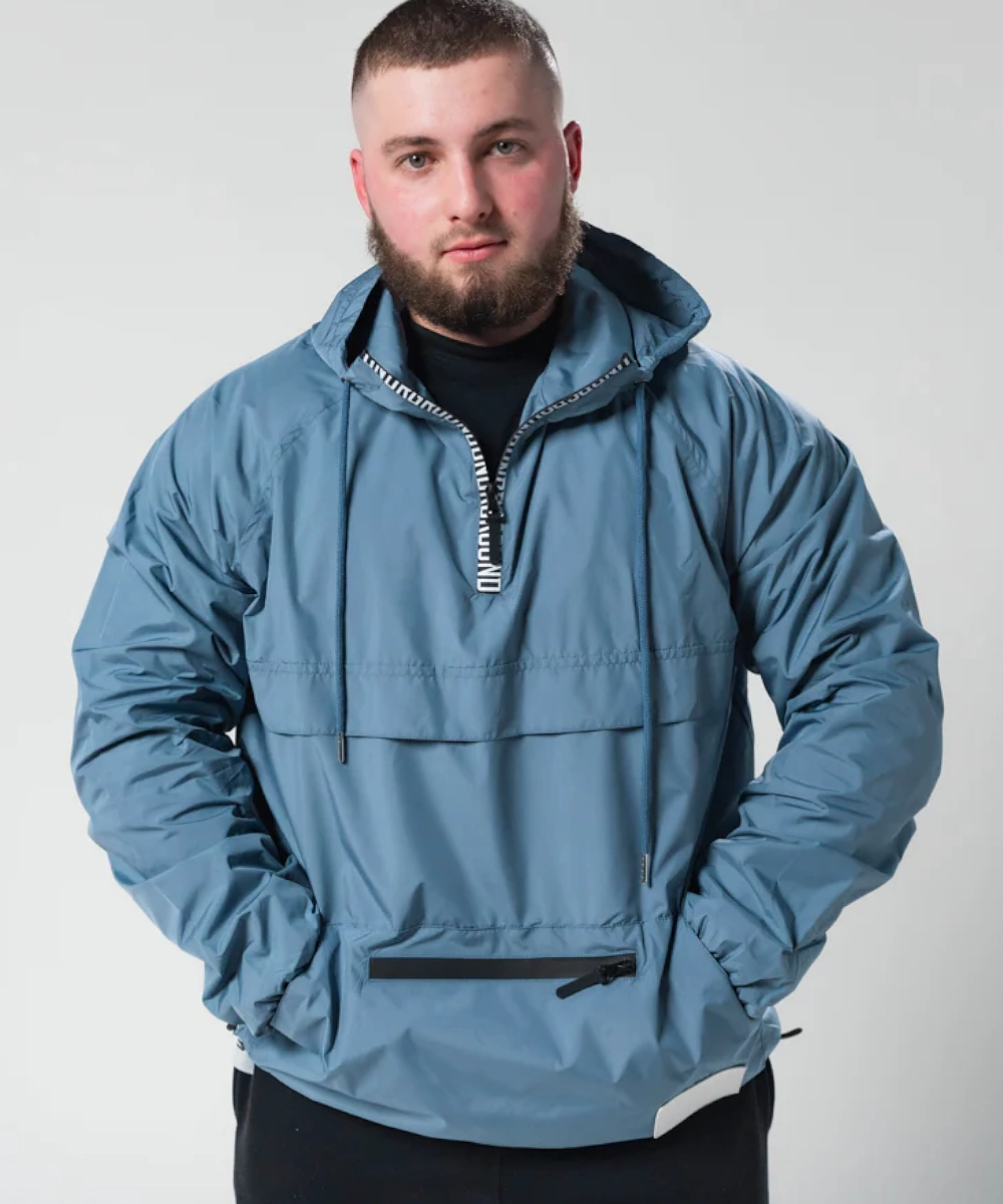 UNDRGROUND Lightweight Pull Over Half Zip Jacket (Cool Grey) Skin Hug StainRepellentSurface