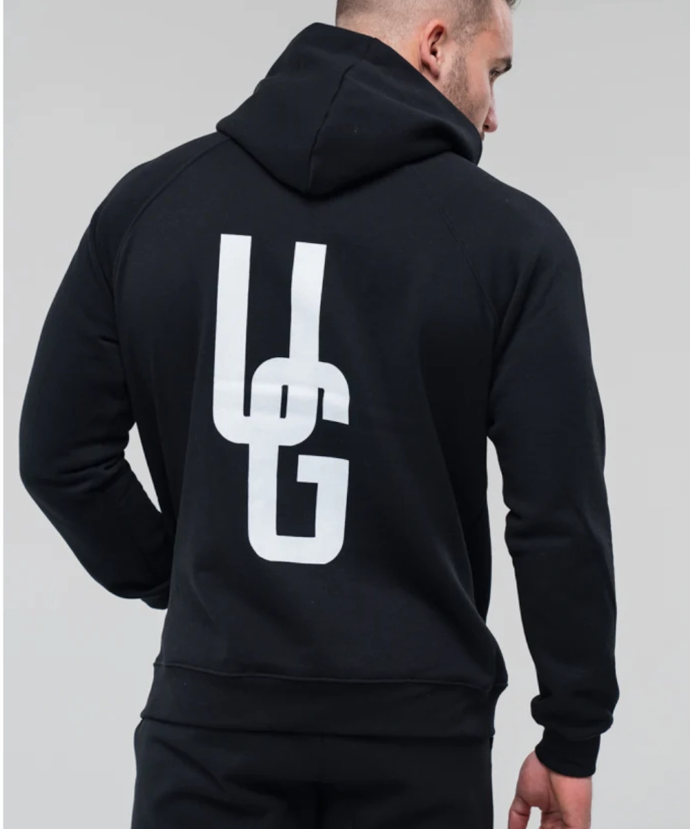 Tropical Glow AbrasiveReinforcedZones UNDRGROUND Logo Hoodie (Black)