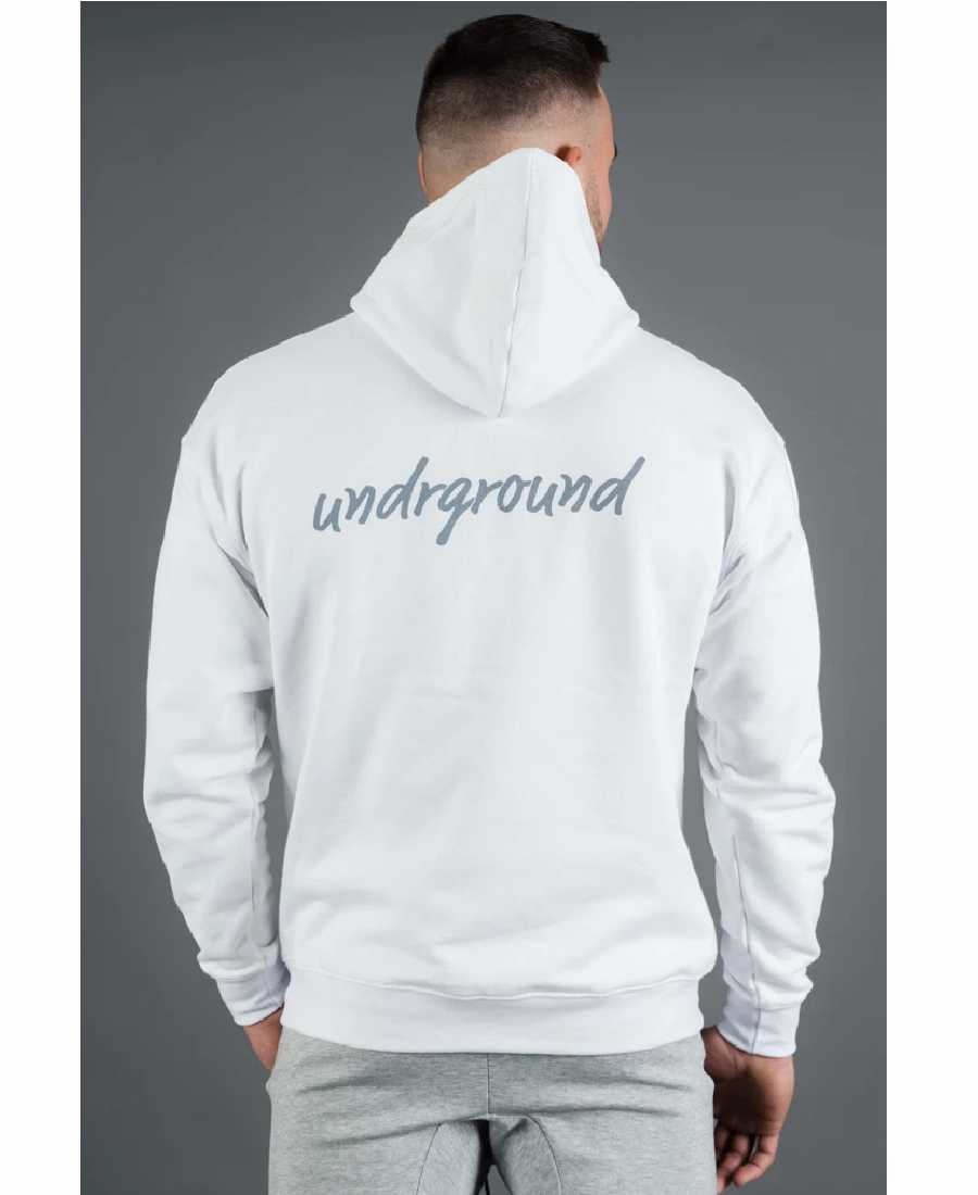 WeightlessLayeringPiece temperature regulation UNDRGROUND OTR Hoodie (White/Grey)