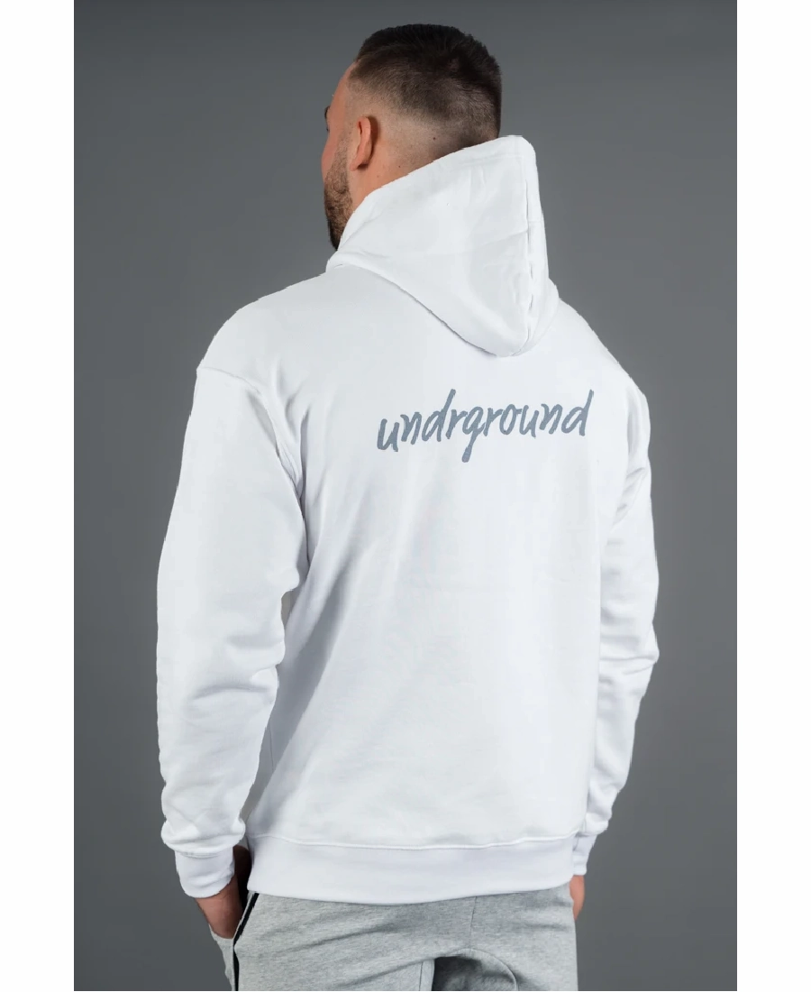 UNDRGROUND OTR Hoodie (White/Grey) Open Glow Love Glow