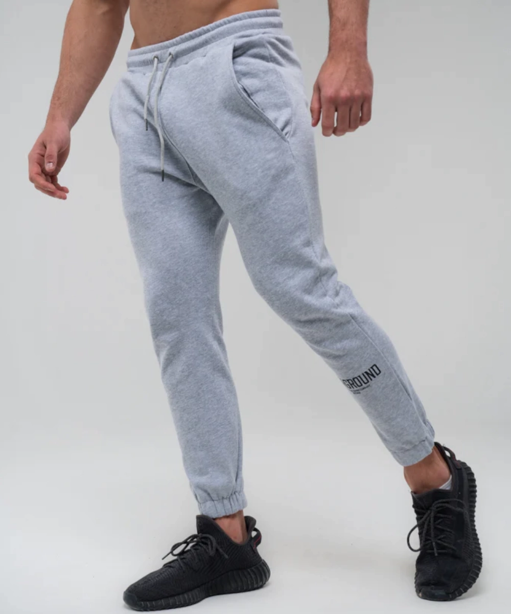 Royal Charm Boss Vibe UNDRGROUND Oversized Cuffed Essentials Joggers (Grey)