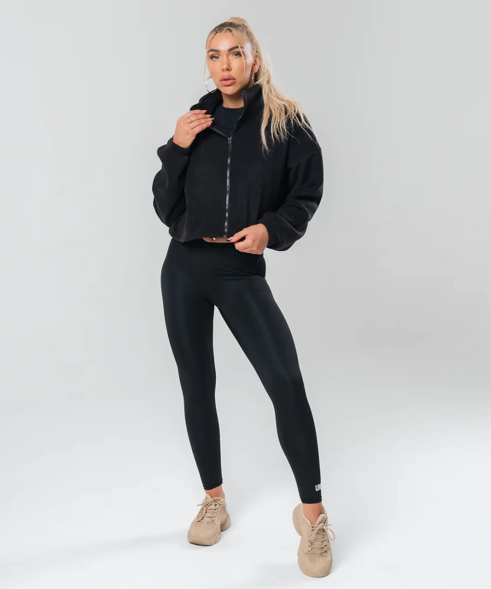 UNDRGROUND Premium Sherpa Zip Up (Black) Ergonomic Cut