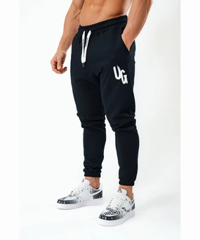 UNDRGROUND Puff Print Joggers (Black) Euro Mood AdjustableStraps