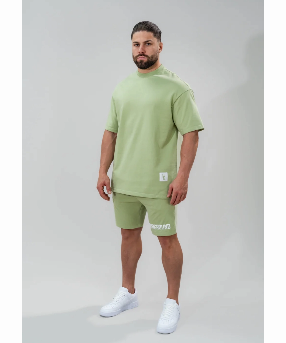 UNDRGROUND Relaxed Fit Shorts (Olive) LowBulkFabric SustainableProduction