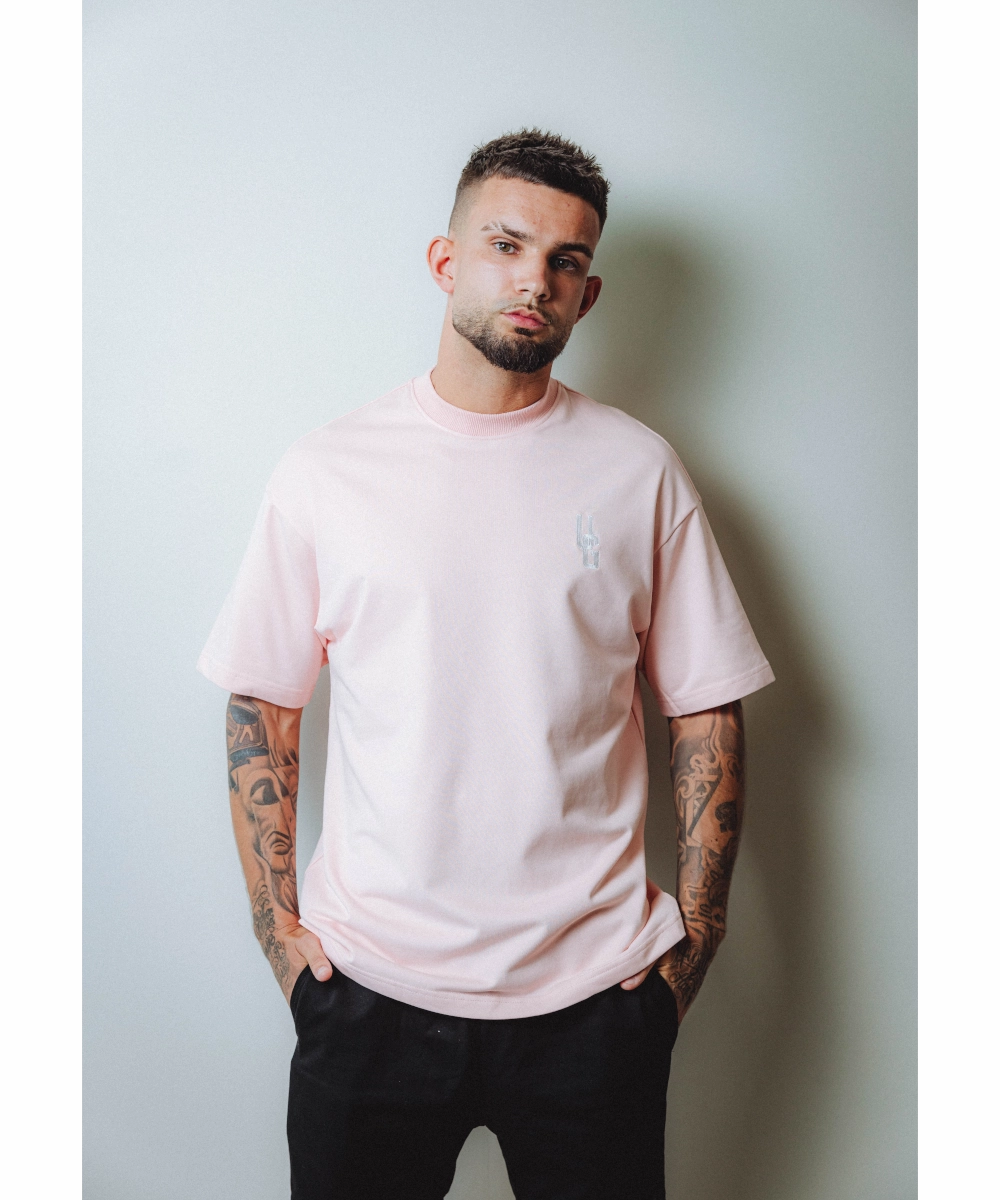 UNDRGROUND Relaxed Fit Tee (Embroidered Pink) Hero Fit