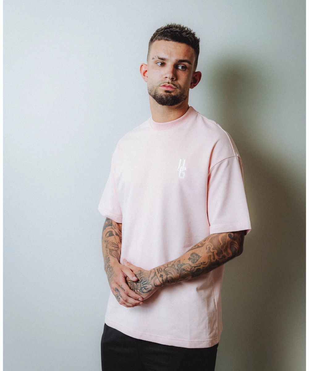 MoistureWicking Fabric UNDRGROUND Relaxed Fit Tee (Embroidered Pink)