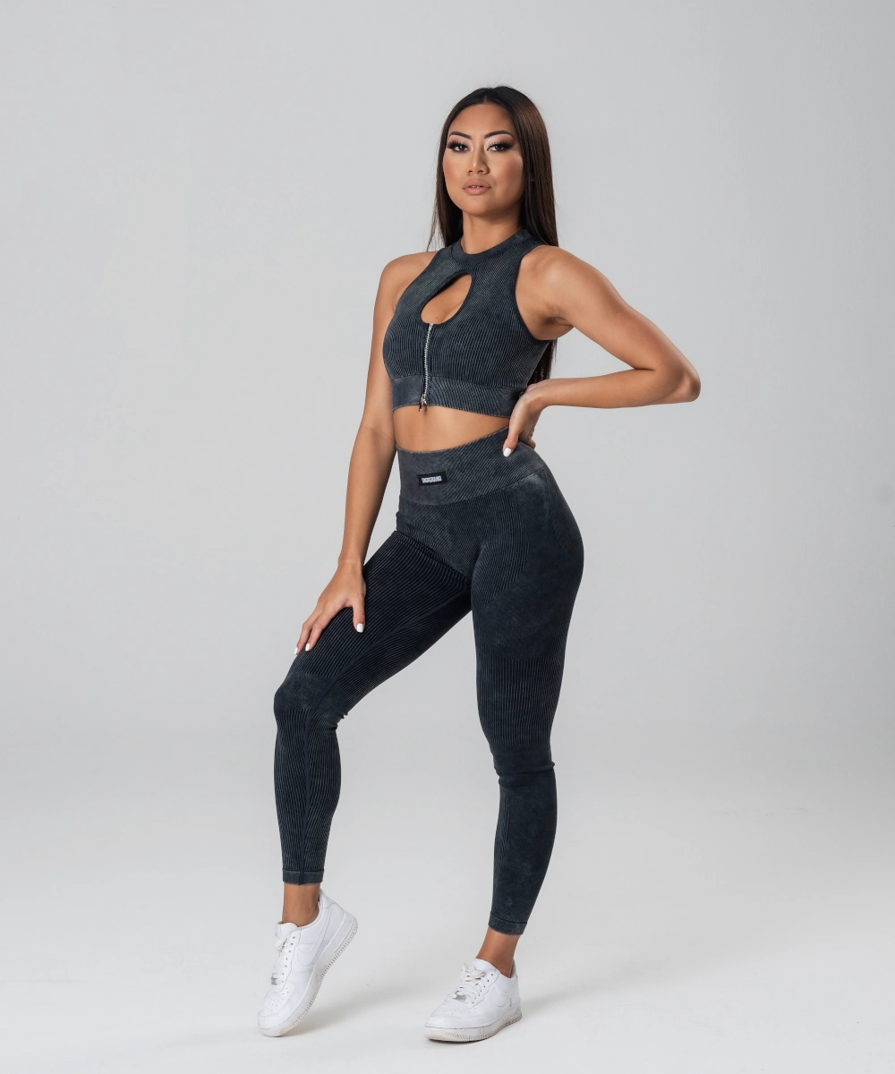 UNDRGROUND Ribbed Crop Top (Black) Colorfast Dye Noble Core