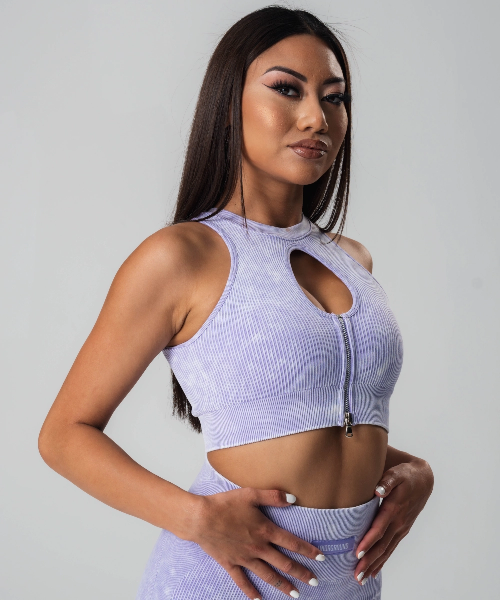 UNDRGROUND Ribbed Crop Top (Lilac) Light Ease