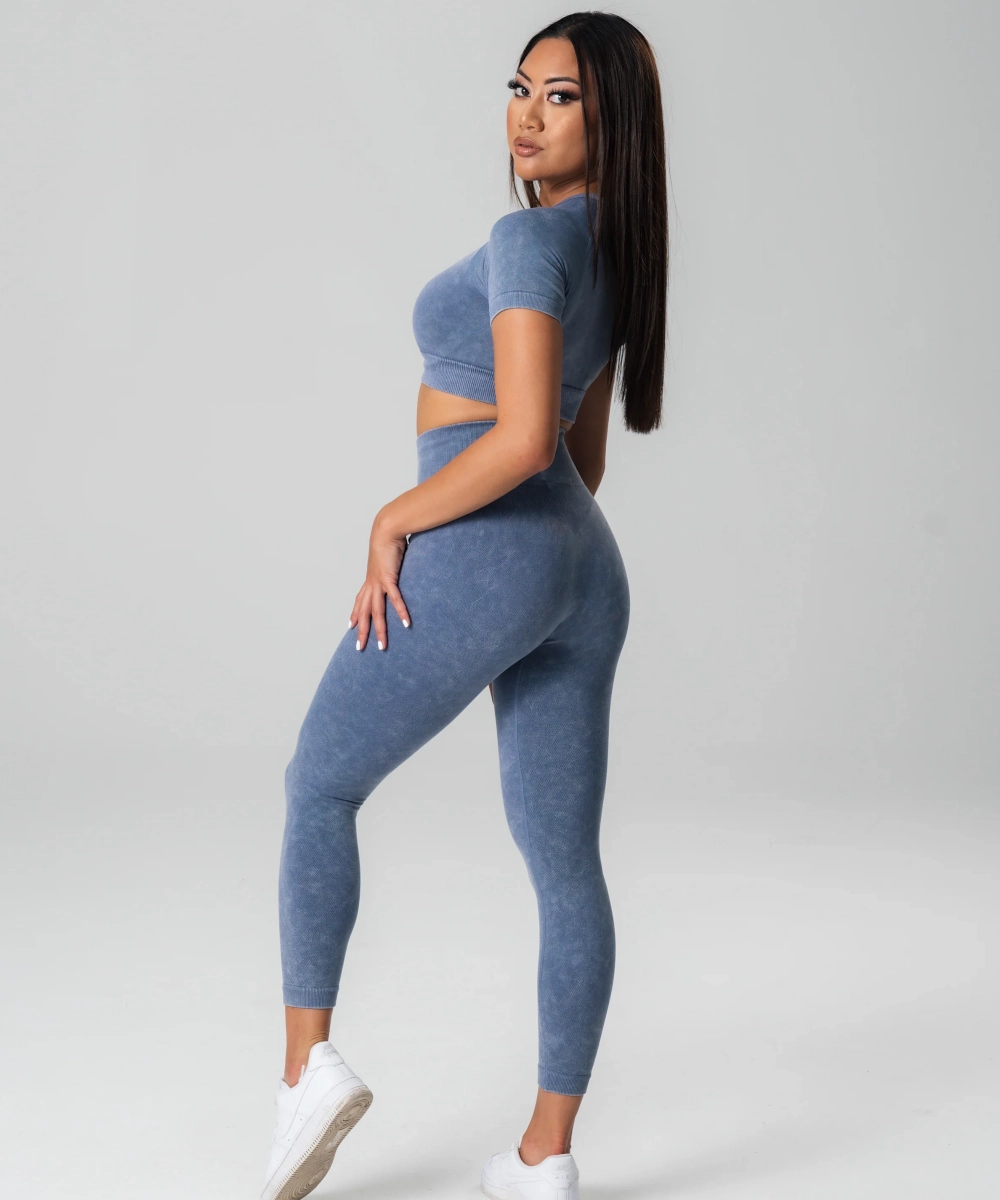 UNDRGROUND Seamless Tights (Marble Grey) FlexibleWaistband Energy Mood