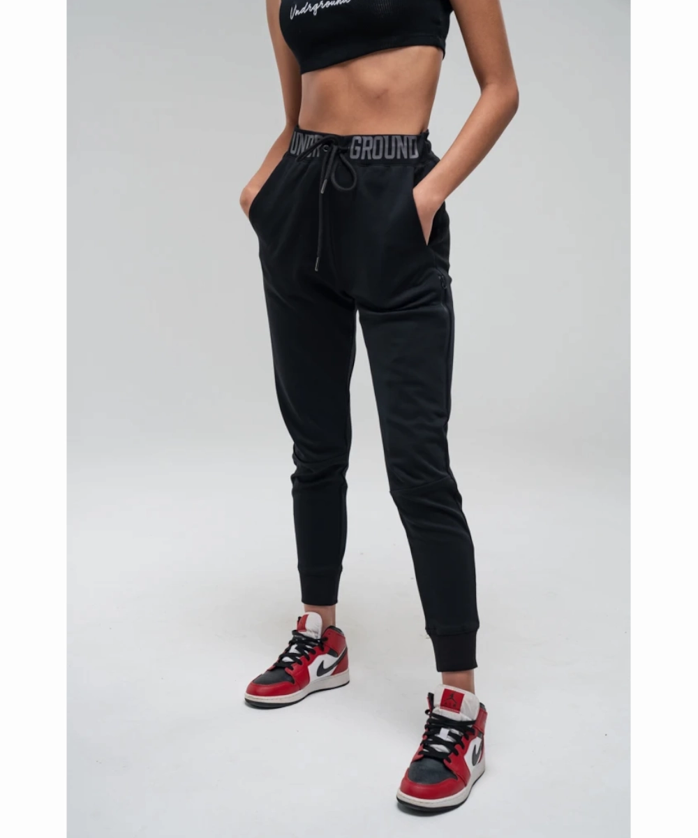 UNDRGROUND Tapered Joggers (Black/Grey) Low Care Beach Fit