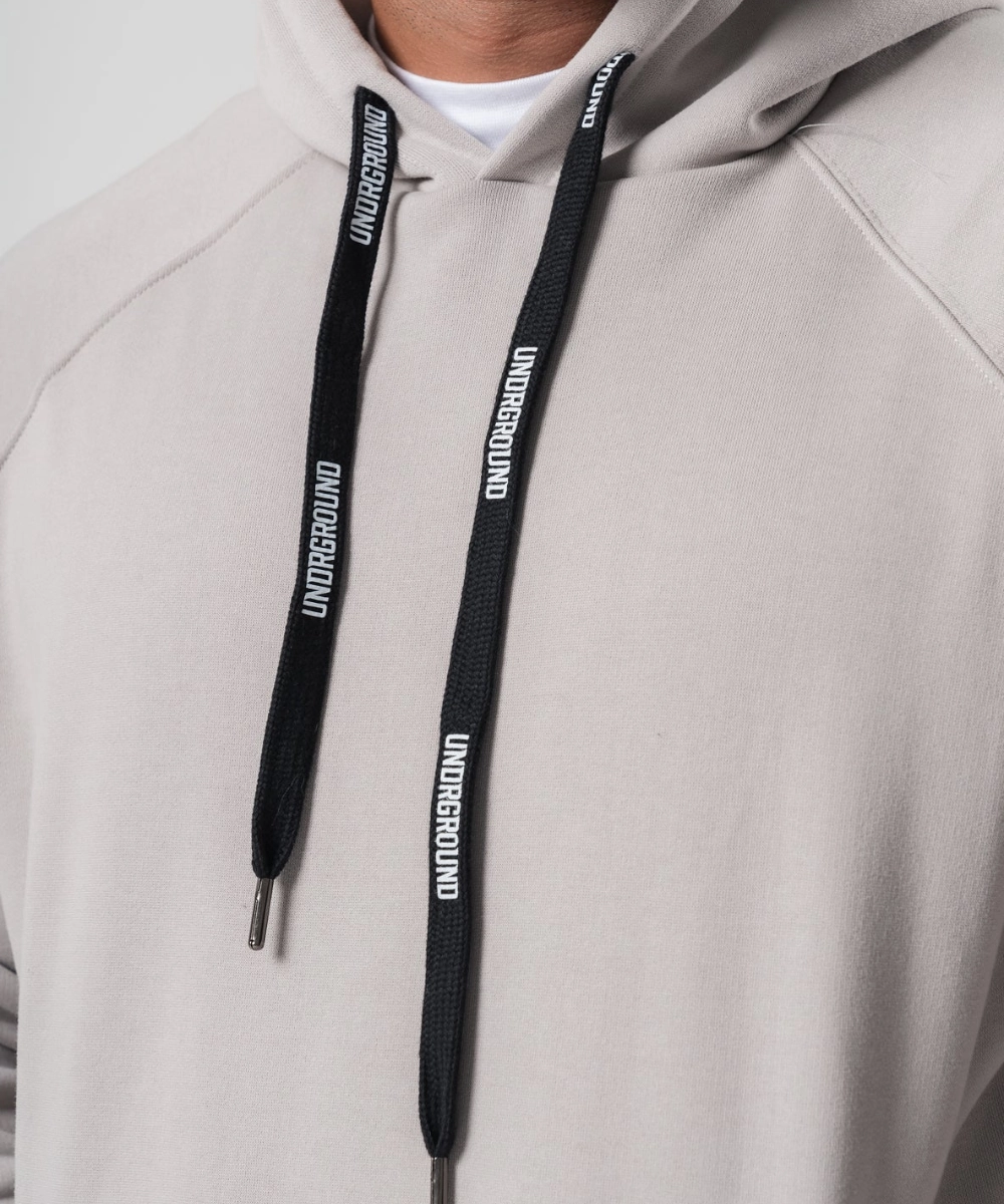 elastic waistband UNDRGROUND Warm Up Hoodie (Deep Taupe)