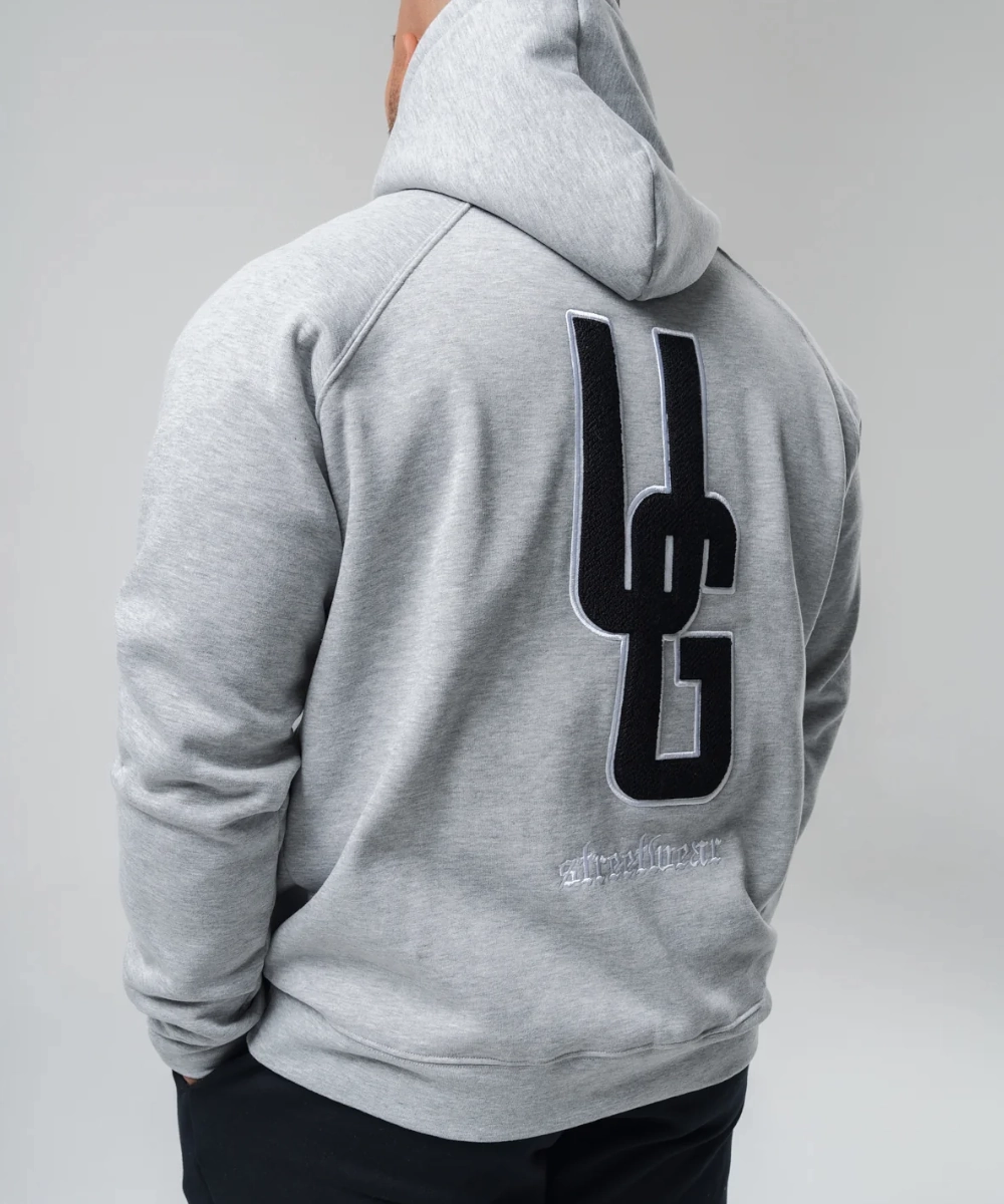 UNDRGROUND Warm Up Hoodie (Grey Marble) FormFitting Cut QuickDryingTech
