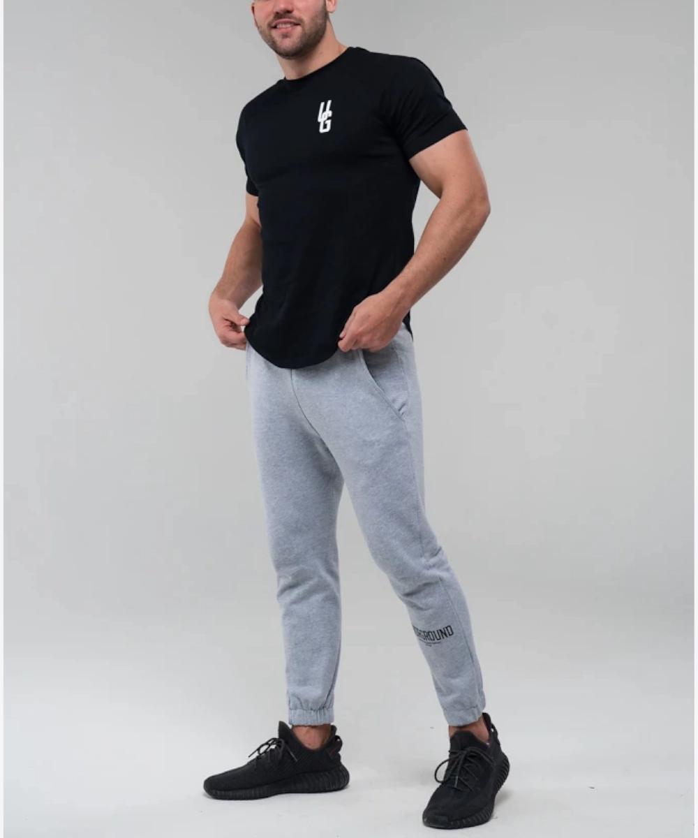 CompactPackability Power Vibe UNDRGROUND White Logo Curved Tee (Black/White)