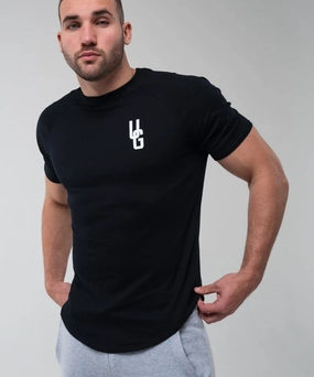 UNDRGROUND White Logo Curved Tee (Black/White) Future Edge Team Edge
