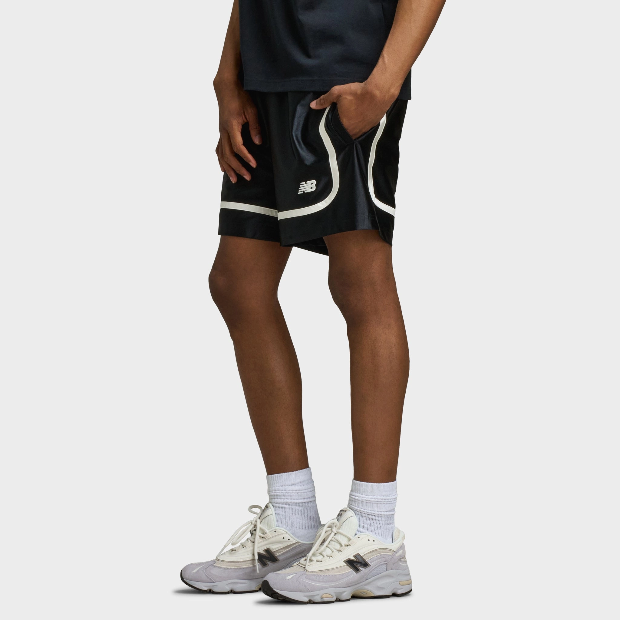 New Balance Hoops 5 Inch Knit Short / Black On The Go