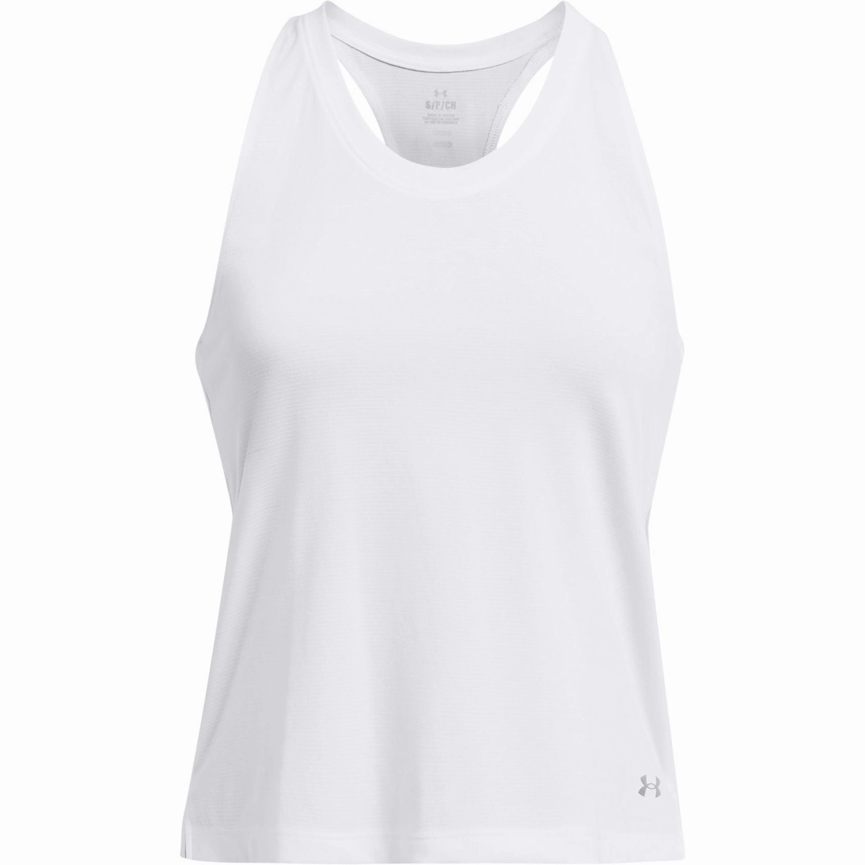 Under Armour Launch Womens Running Vest Tank Top - White polka dotted kids' style