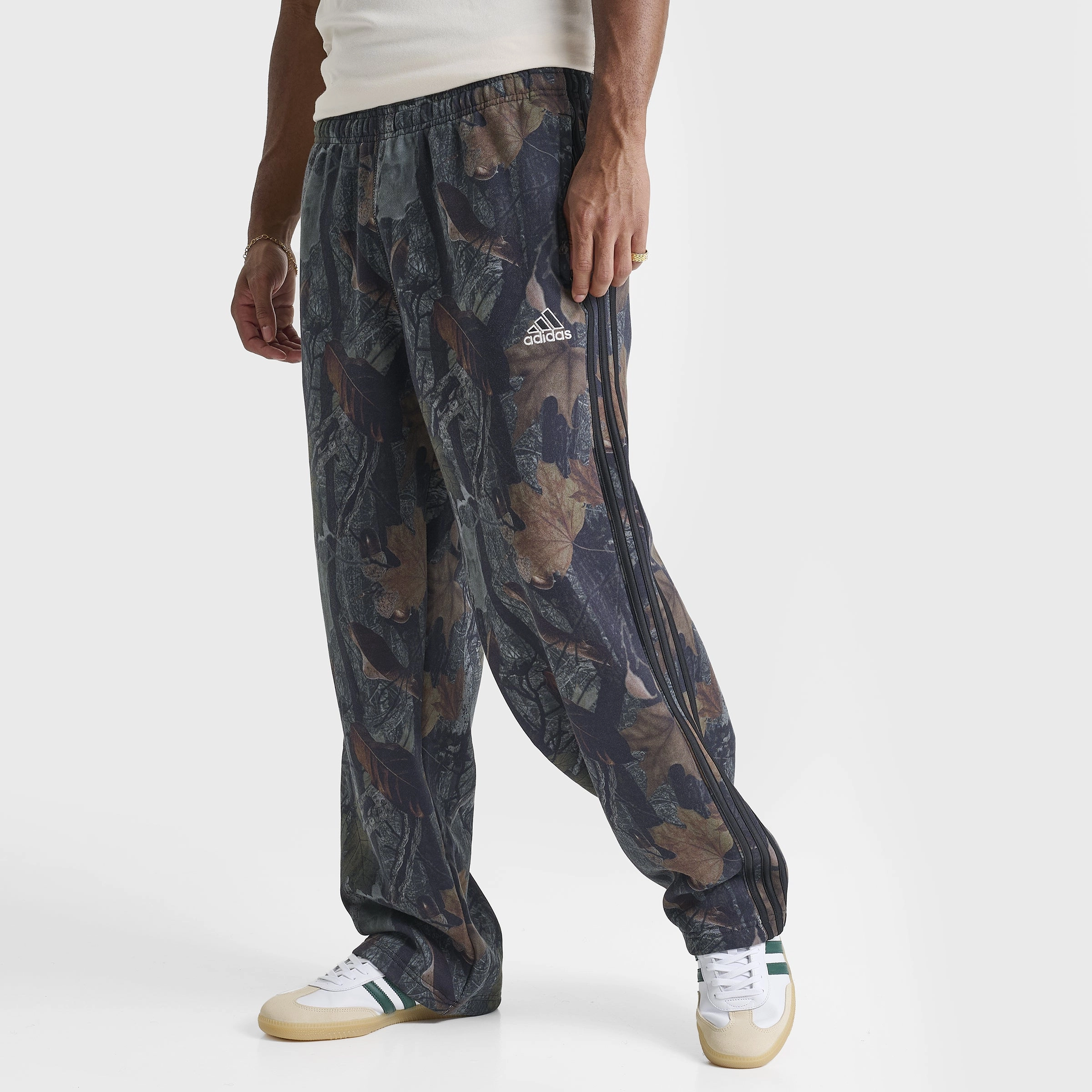 Flatlock stitching adidas Camo Sweatpants / Black
