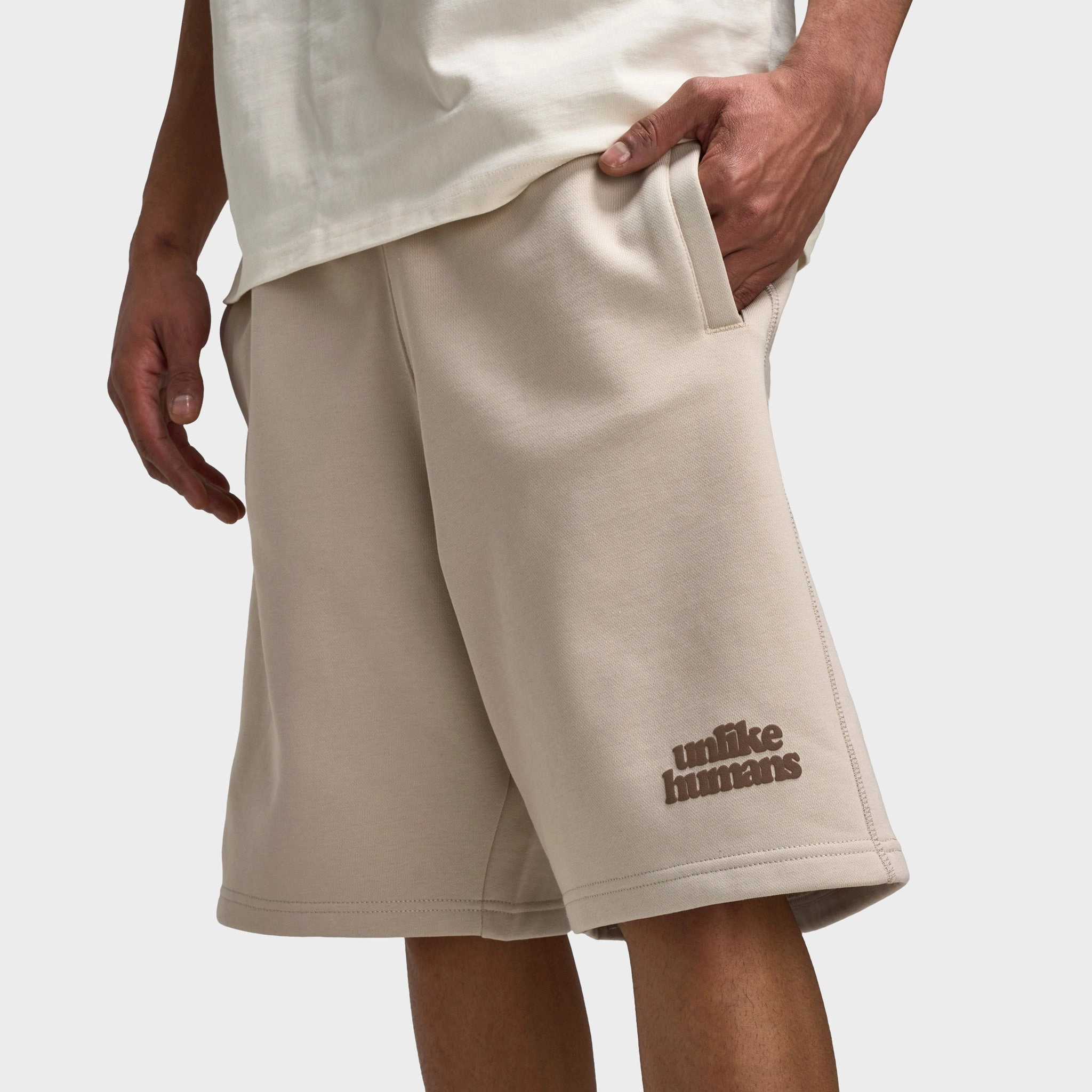 Side Pockets TaglessLabeling Unlike Humans Bubble Short / Silver Lining