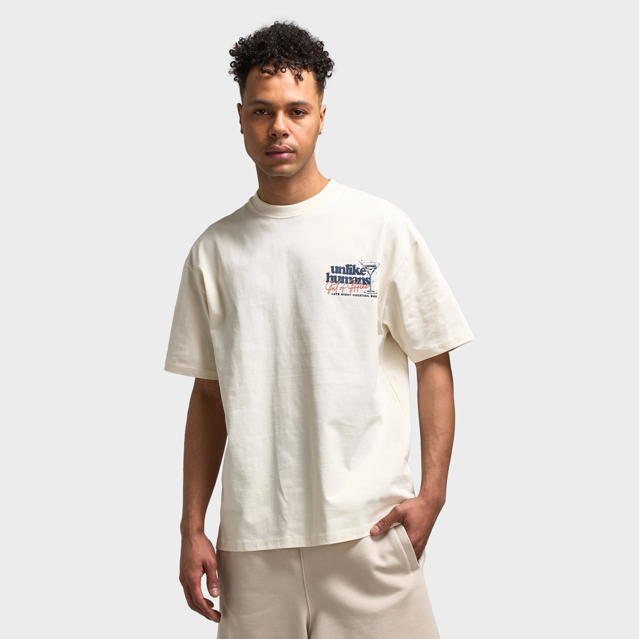 arctic scene Machine - learning - enabled Unlike Humans Cocktail Graphic T-Shirt / Cream