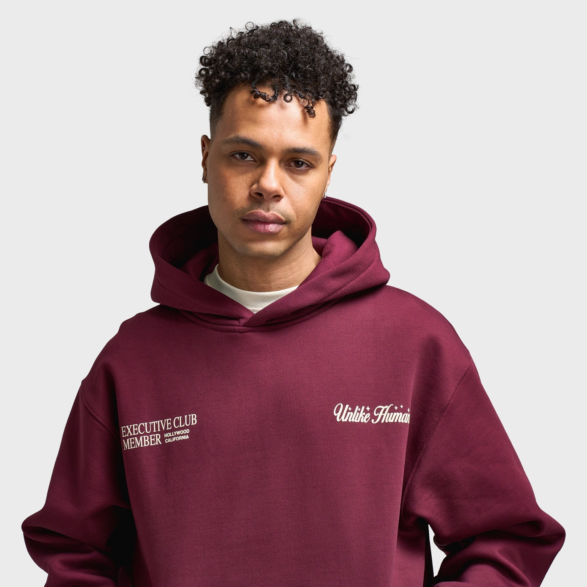 Unlike Humans Fremont Pullover Hoodie / Windsor Wine Non Irritating Collar Ski Use
