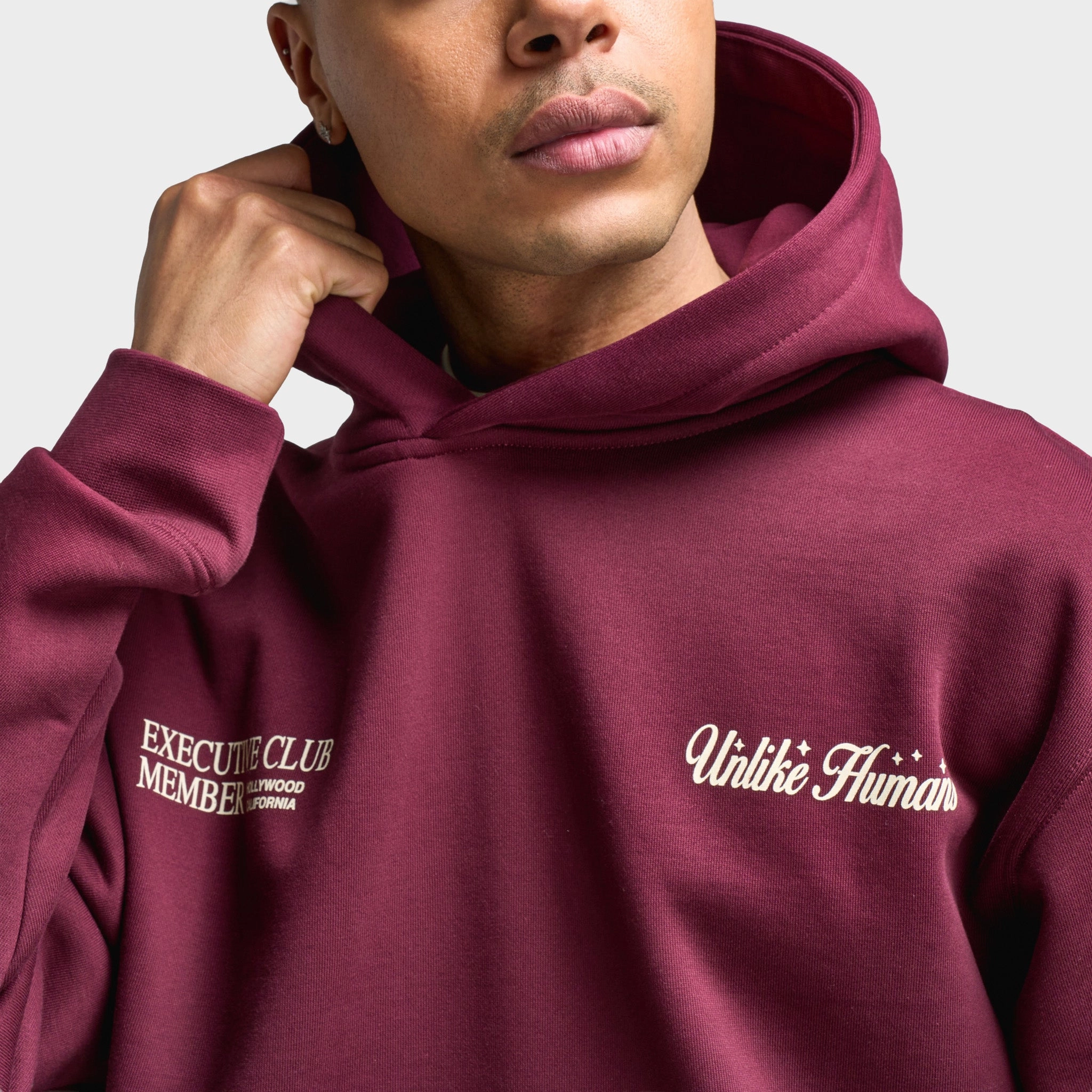 Unlike Humans Fremont Pullover Hoodie / Windsor Wine SnapFastenings Breathable Technology