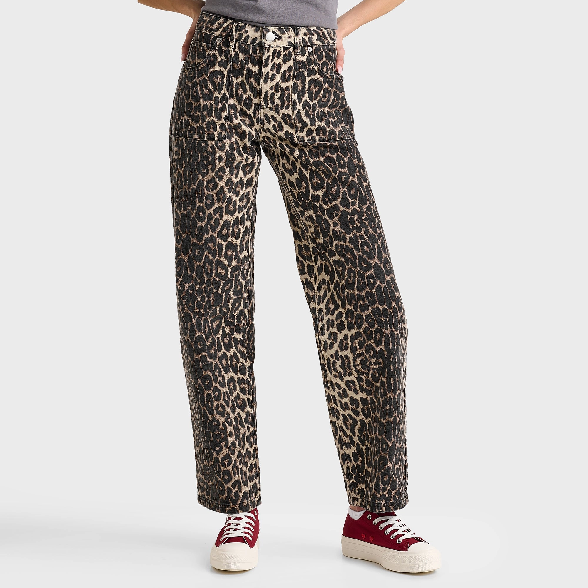 Party Ready EcoConscious Production Unlike Humans Women's Jeans / Leopard Wash