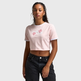 Unlike Humans Women's Slim Tee / Blossom Sporty Layer Look