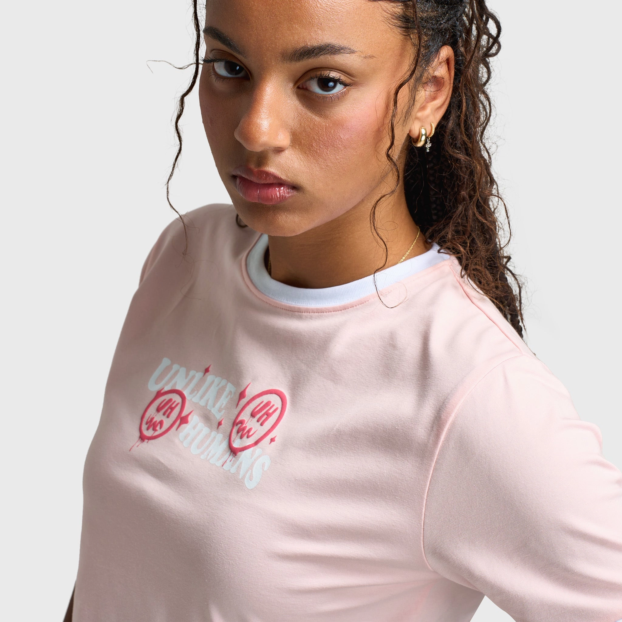 UV Protection Easy-to-Match Unlike Humans Women's Slim Tee / Blossom