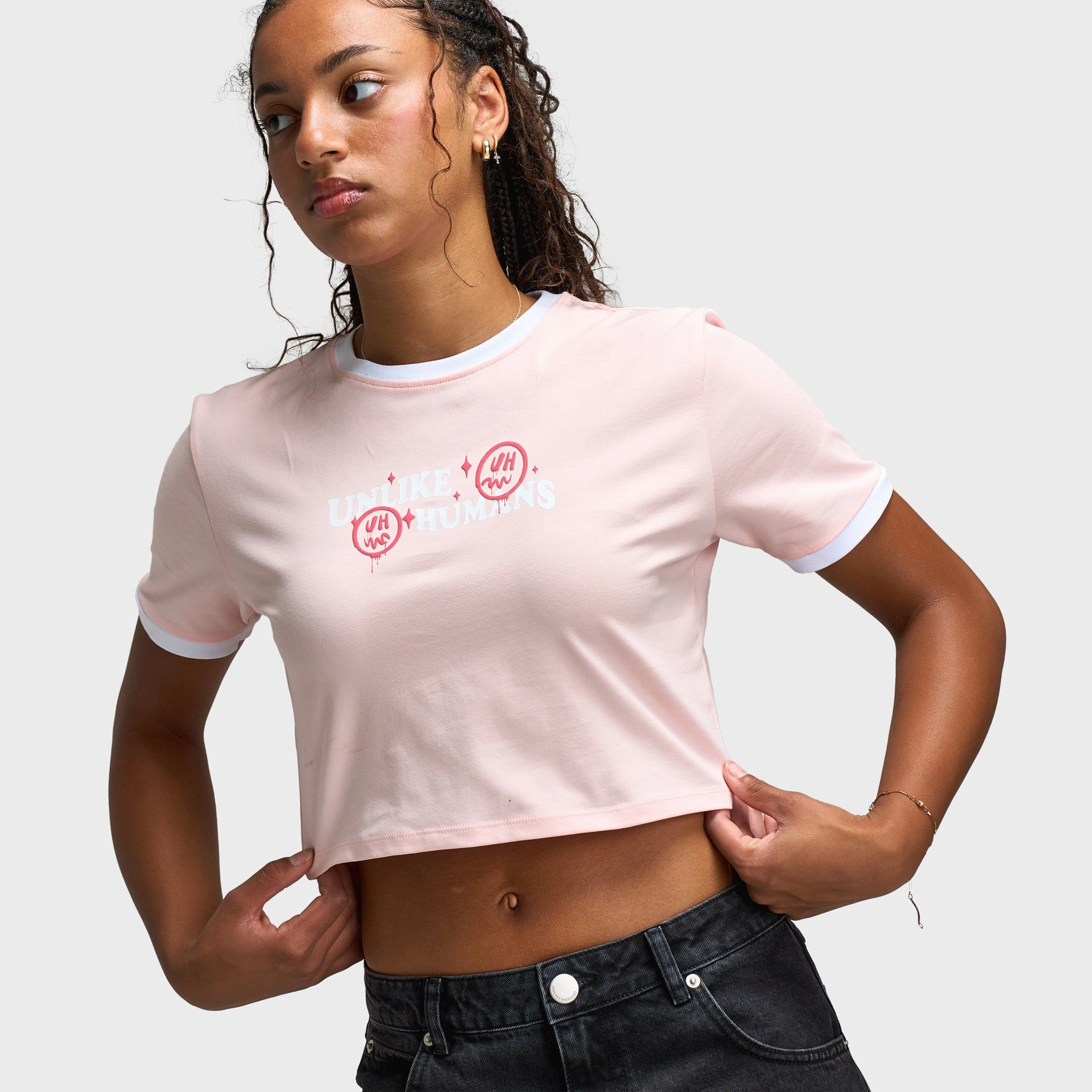 Unlike Humans Women's Slim Tee / Blossom casual outing Practical Design