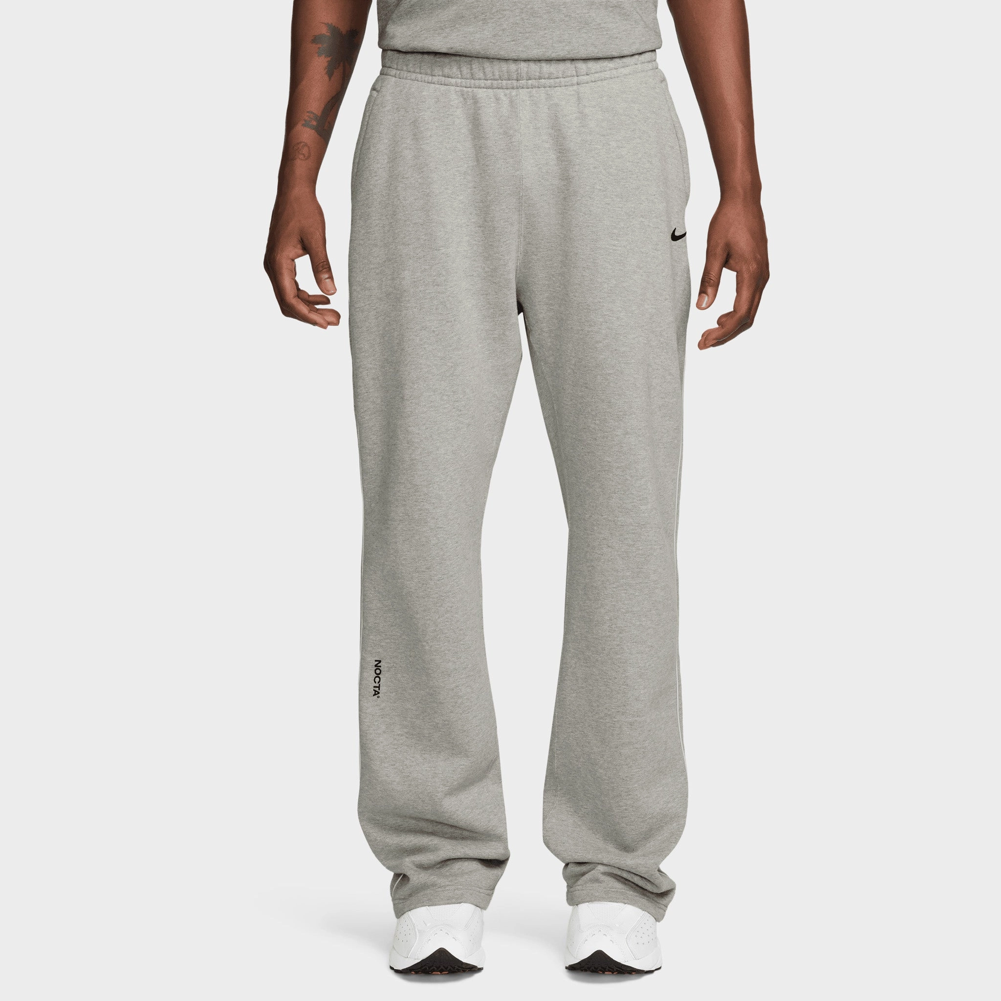 Anti Snag Fabric Nike NOCTA Cardinal Woven Fleece Open Hem Pants Dark Grey Heather/Black