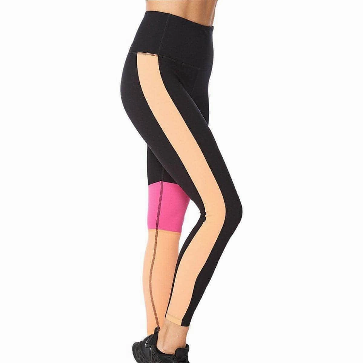 Cropped 2XU Form Block Hi Rise Compression Womens Long Running Tights - Black