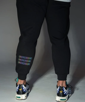 UNDRGROUND Reflective Tapered Joggers (Black) QuickDryingTech Stretch Ease