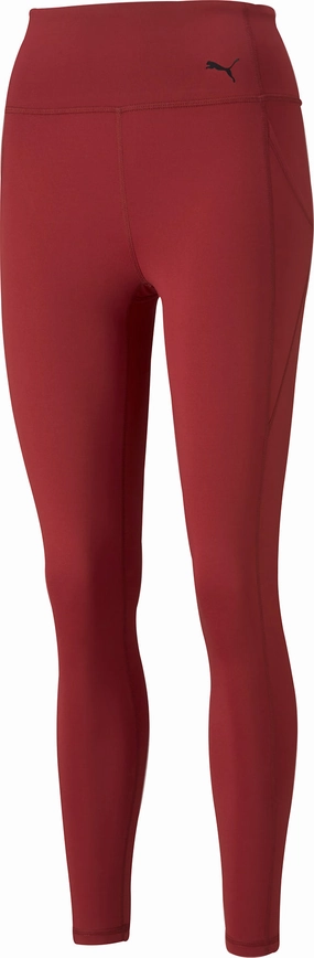NonSlip Grips Stretchable Waistband Puma Favourite Forever High Waist Womens 7/8 Training Tights - Red