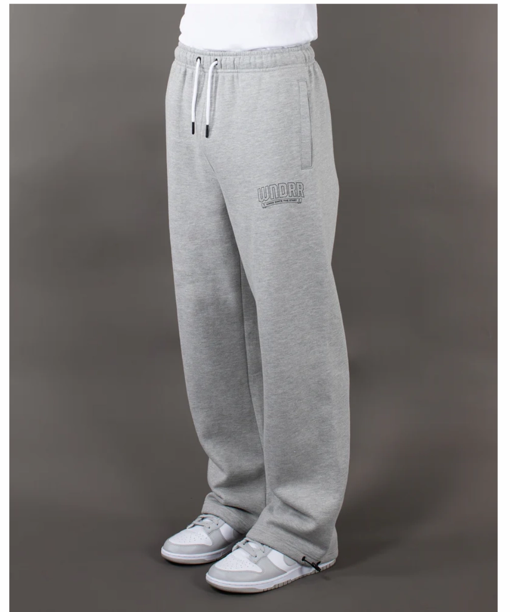 WNDRR Banner Lounge Trackpant (Grey Marle) Eco Wear
