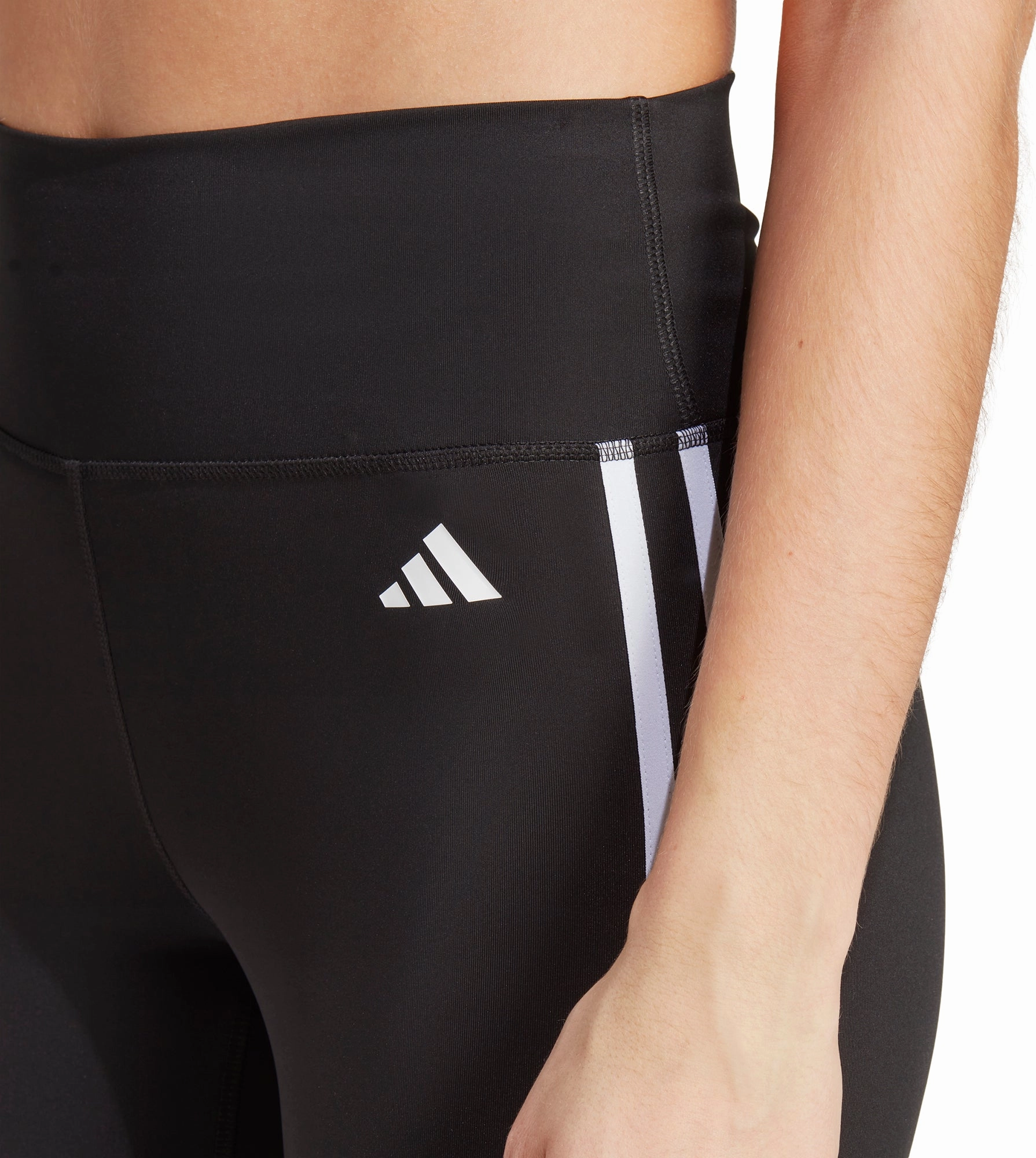 Energy Ease adidas Train Essentials 3 Stripes Womens 3/4 Capri Training Tights - Black